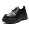 Casual leather shoes thick-soled low-top round head business style derby shoes autumn and winter new height-increasing low-top leather shoes 5051-J
