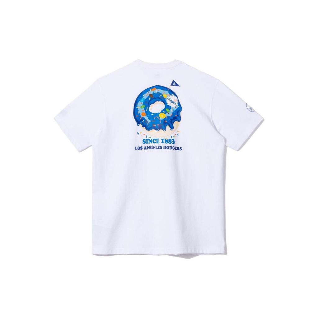 New Era Printed Minimalist T-Shirt Unisex Tops White 13697655