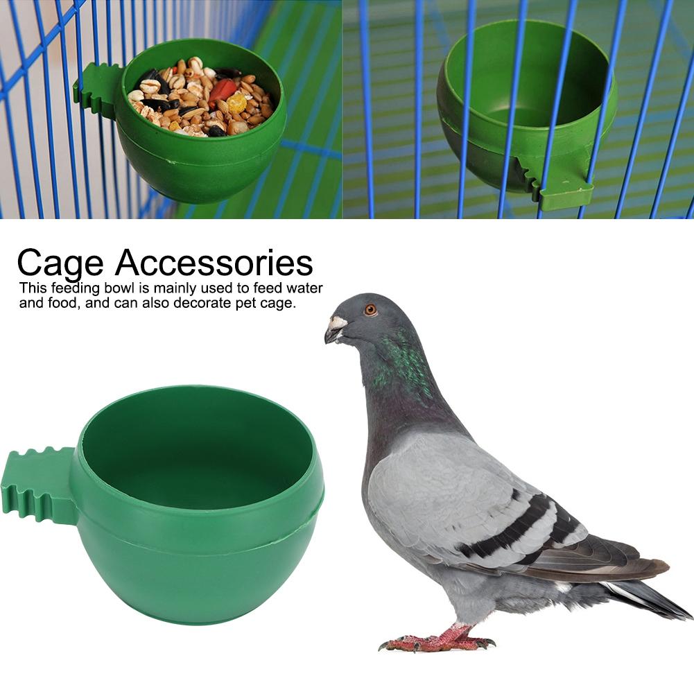 15Pcs Round Shape Bird Food Bowl Thickened Cage Food Container Water Feeding Bowl for Pet