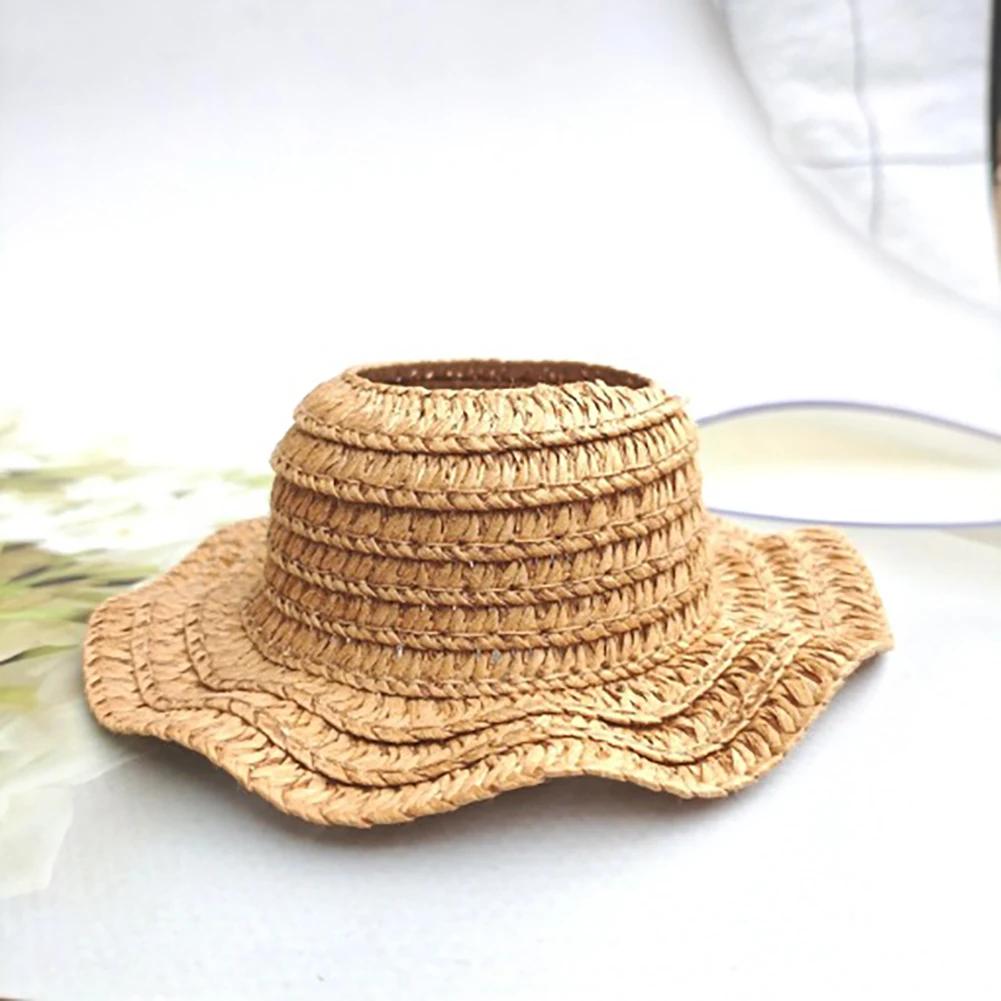 

Mini Doll Straw Hat for Dollhouse Miniature 17cm Labubu Doll Color Match Hats Kawaii Cute Dolls Accessories for Kids Girls Toys no doll