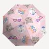 1pc Cute Cats with Glasses and Crowns Pattern Umbrella with Plastic Handle,Compact & Stylish,Cartoon Pattern,Outdoor UmbrellaPT500