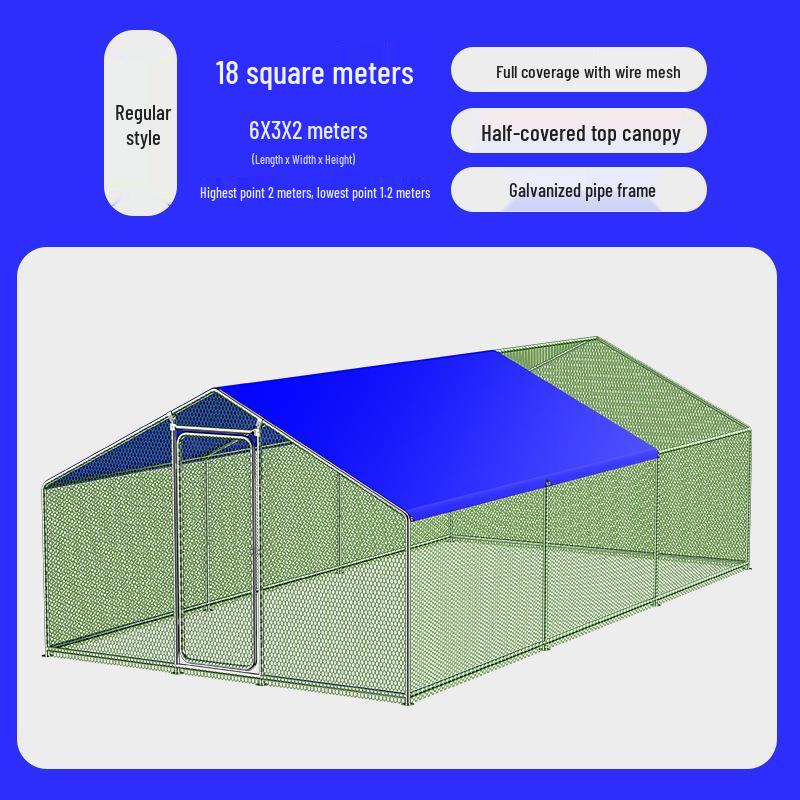 Large Outdoor Pigeon & Chicken Coop, Rabbit/Dog Pet Cage with Anti-Weasel Iron Net