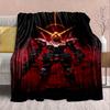 Gundam Anime Flannel Blanket - Soft Warm Perfect for Sofa, Bedding Camping Travel Office Home Decor -QJY