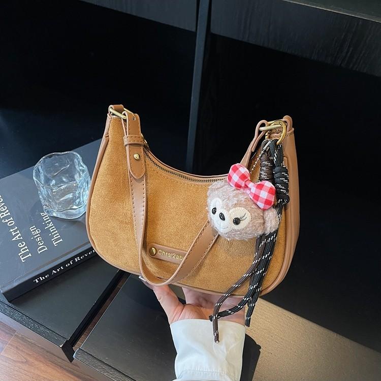 Premium sense niche bag women's autumn and winter matte retro shoulder messenger bag dumpling bag