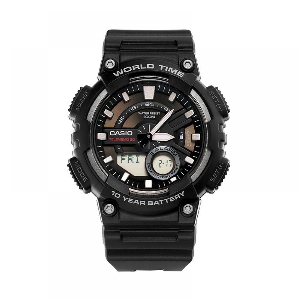 Casio Aeq 110w 1avdf  Aeq 110w 1a  Analog Digital SportS Soldier Telememo Herrenuhr aus Urethan