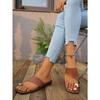 Women's New Foreign Trade Large Size Toe Slippers Women's Beach Sandals Flat Bottom Comfortable