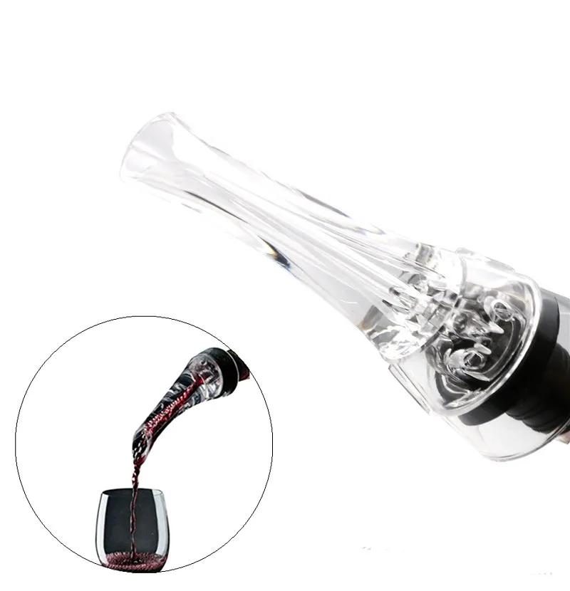 Acrylic Wine Aerator Pourer Premium Aerating Pourer Red Wine Decanter Cap Spout Stopper Bottle Mouth Dispenser Decanter Spout