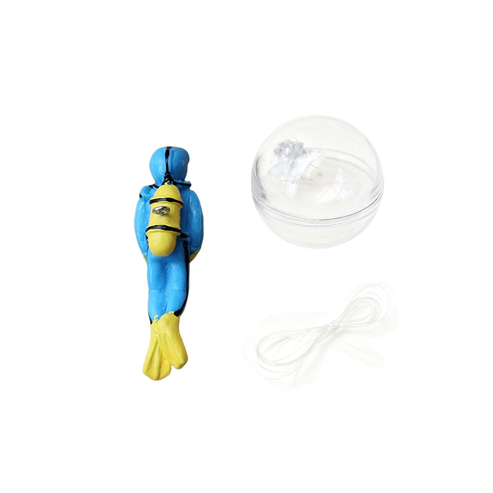 Плавающий дайвер Аквариум Плавающее украшение Подводный пейзаж Подводный мир Маленький плавающий шар One Size