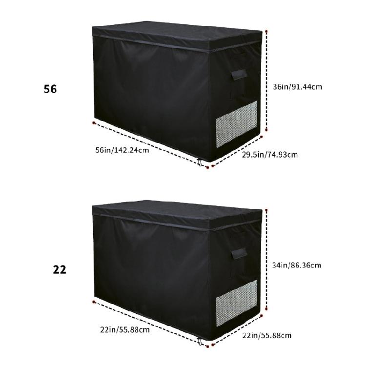 Dustproof Freezer Cover for 14-16 Cubic Feet Chest Freezer Waterproof Ventilation Design Outdoor Protective Cover