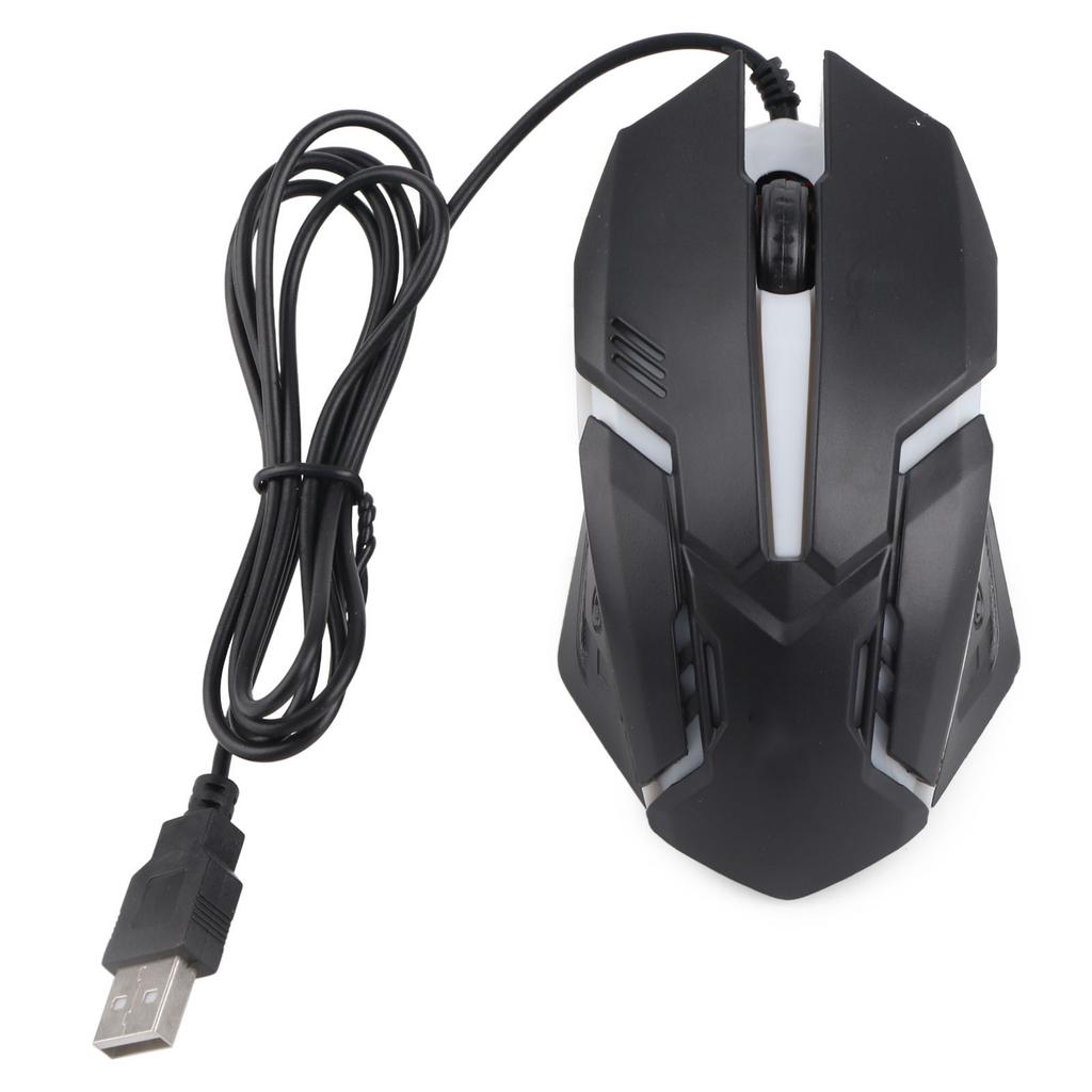 USB Maus M3 Hintergrundbeleuchtungsmodus Kabelgebundene Maus Ergonomisches Design Computermaus für Macbook Laptop PCSchwarz