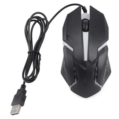 עכבר USB M3 מצב תאורה אחורית עכבר קווי עיצוב ארגונומי עכבר מחשב עבור Macbook מחשב נייד PCשחור