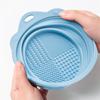 Foldable Silicone Makeup Brush Cleaner Bowl - Portable Cleaning Tool for Brushes, Powder Puffs, and Sponges