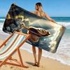 Majestic Lion On Mountain Landscape Patterned Beach Towel Quick Dry Perfect for Travel Outdoor Sports Jogging the Beach and Swimming