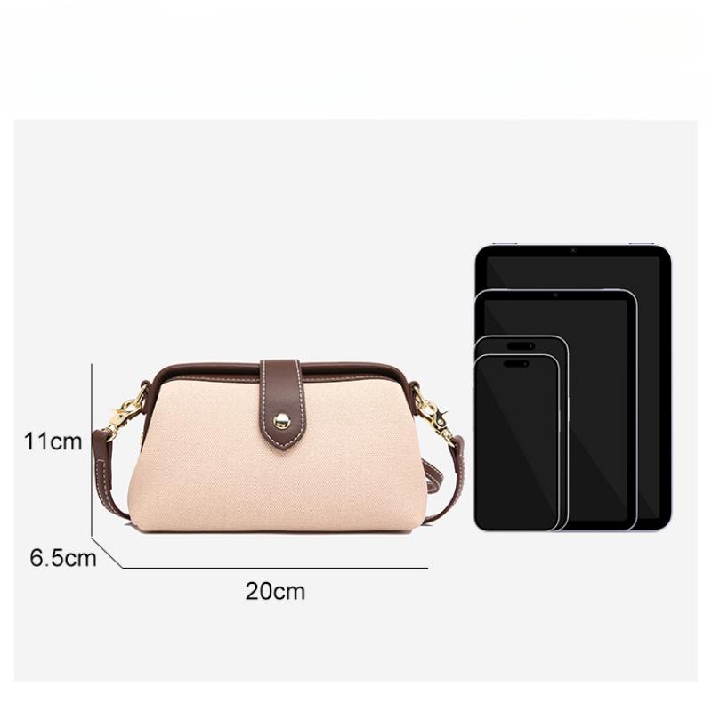 Leisure commuting bag for women, new niche texture single shoulder crossbody bag, canvas dumpling bag