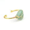 Handmade Gold Winding Natural Crystal Rough Stone Amethyst Heart-Shaped Tree Of Life Bracelet Bracelet Bracelet B24