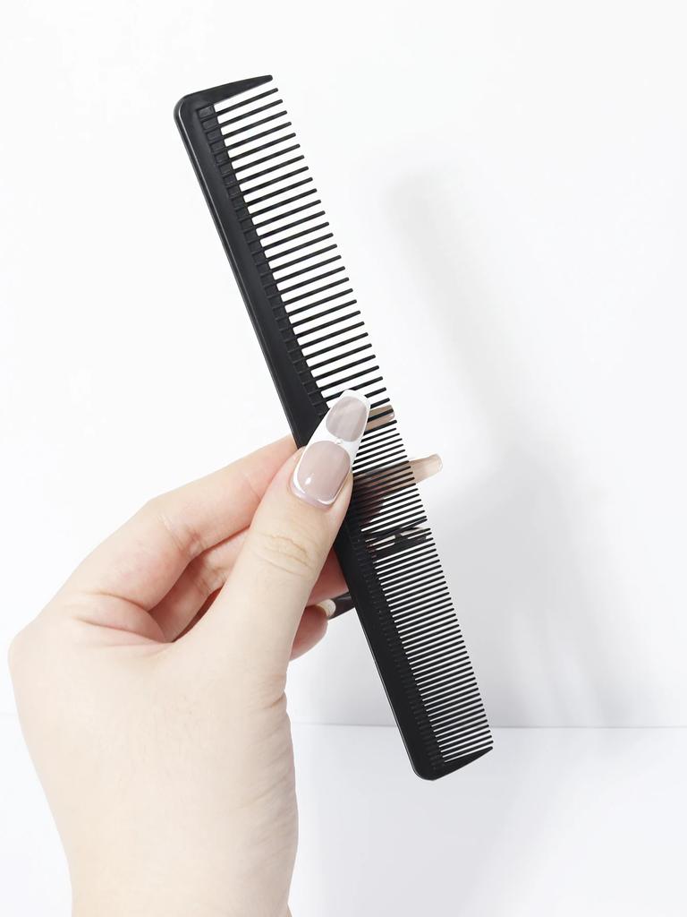 5 szt. grzebień do cięcia z włókna węglowego, antystatyczny i żaroodporny, dwustronny grzebień do włosów, odpowiedni do wszystkich rodzajów włosów