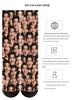 3D Face Print Socks – Personalized Christmas Gift, Polyester, Full 360° Design