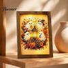 Decorative Desktop Night Lights Ghost Photo Frame Lamp, Halloween Lighted Shadow Box, Three Dimensional Art Pieces Gothic Skeleton Table Centerpiece