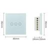Wifi Wall Touch Panel Switch Voice Control Mobile Phone Remote Control, Model: Black 3 Gang (Zero Firewire Wifi  )