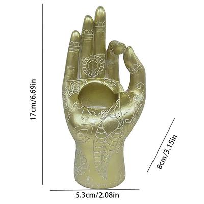 WCIC Feng Shui Ornamento Home Office Soggiorno Yoga Figurine Portacandele Meditazione Decorazione Resina Collezionismo Regalo Buddha Yoga