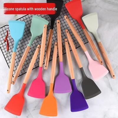 Espátula de Silicona Colorida de Grado Alimenticio - Herramienta de Cocina Antiadherente Resistente a Altas Temperaturas