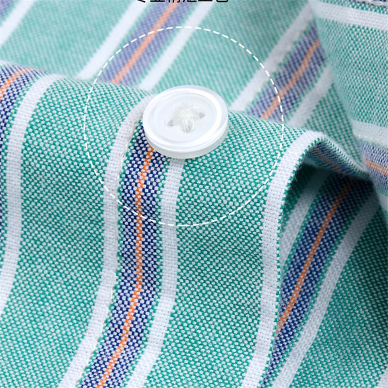 Oversized 11XL 10XL Stripe Shirt for Men Summer Short Sleeve Plus Size 155KG Casual Oxford Fabric Plaid 100% Cotton Daily Blouse