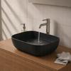 Lusso countertop washbasin 45.5X32.5 CM oval black matt
