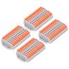 4Pcs Compact Wire Conductor ABS Copper Flame Retardant Quick Conductors Terminal Block