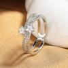 2026 Design Temperament Fashion Double-layer Star Surround Ring Opening Delicate Micro-inlaid Five-pointed Star Ring Women