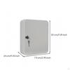 Metal Key Storage Box Multiple Hooks Wall Mount Cabinet Lockable 6key Combination
