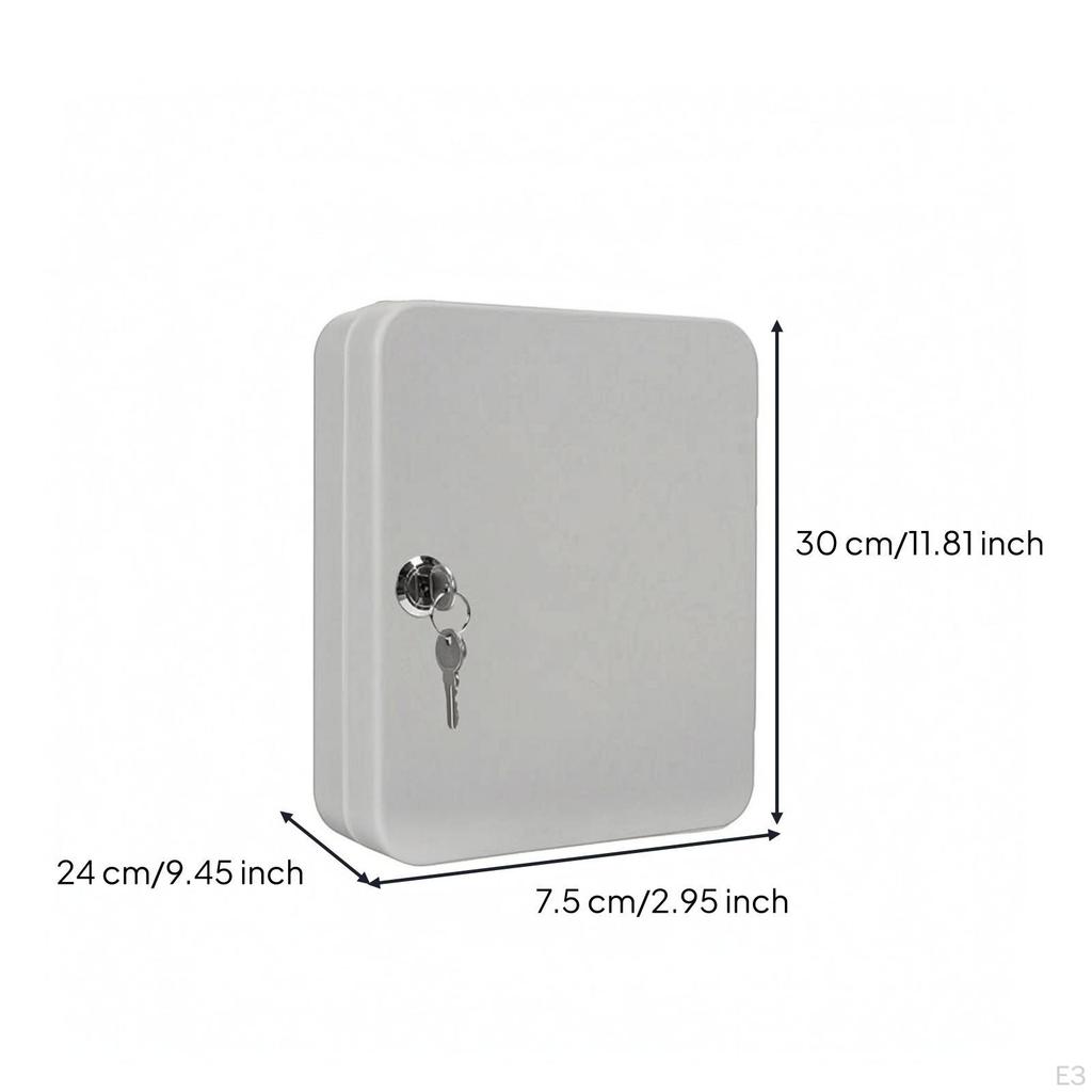 Metal Key Storage Box Multiple Hooks Wall Mount Cabinet Lockable 6key Combination