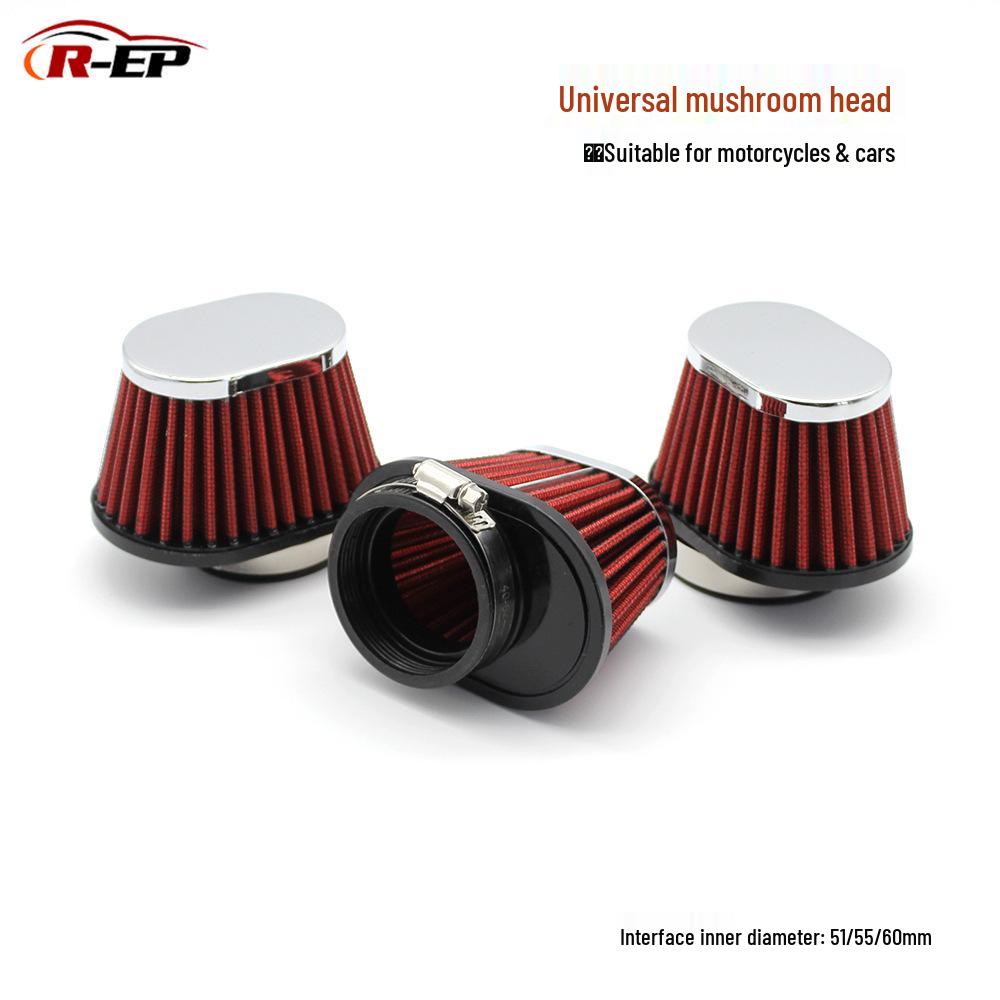 

Motorcycle Air Filter Mushroom Head (51/55/60MM) Red 60MM