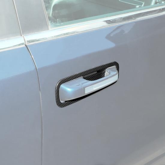 For  - 2025 Dodge Ram 1500 Carbon Fiber Exterior Door Handle Bowl Cover Trim