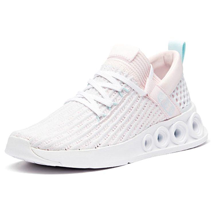 Anta Cushioning Slip Resistant Abrasion Resistant Low Top Running Shoes Women's Pink Blue White 12928888-5