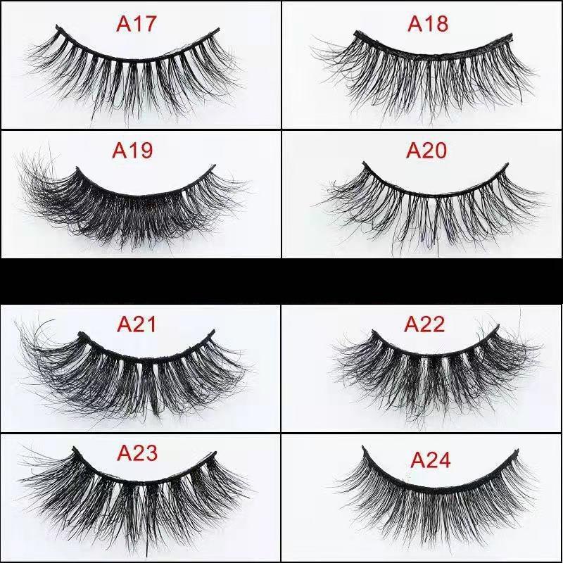 3D Thick Curled Eyelashes, Multi-level Mink Eyelashes, A Pair of Fake Eyelashes