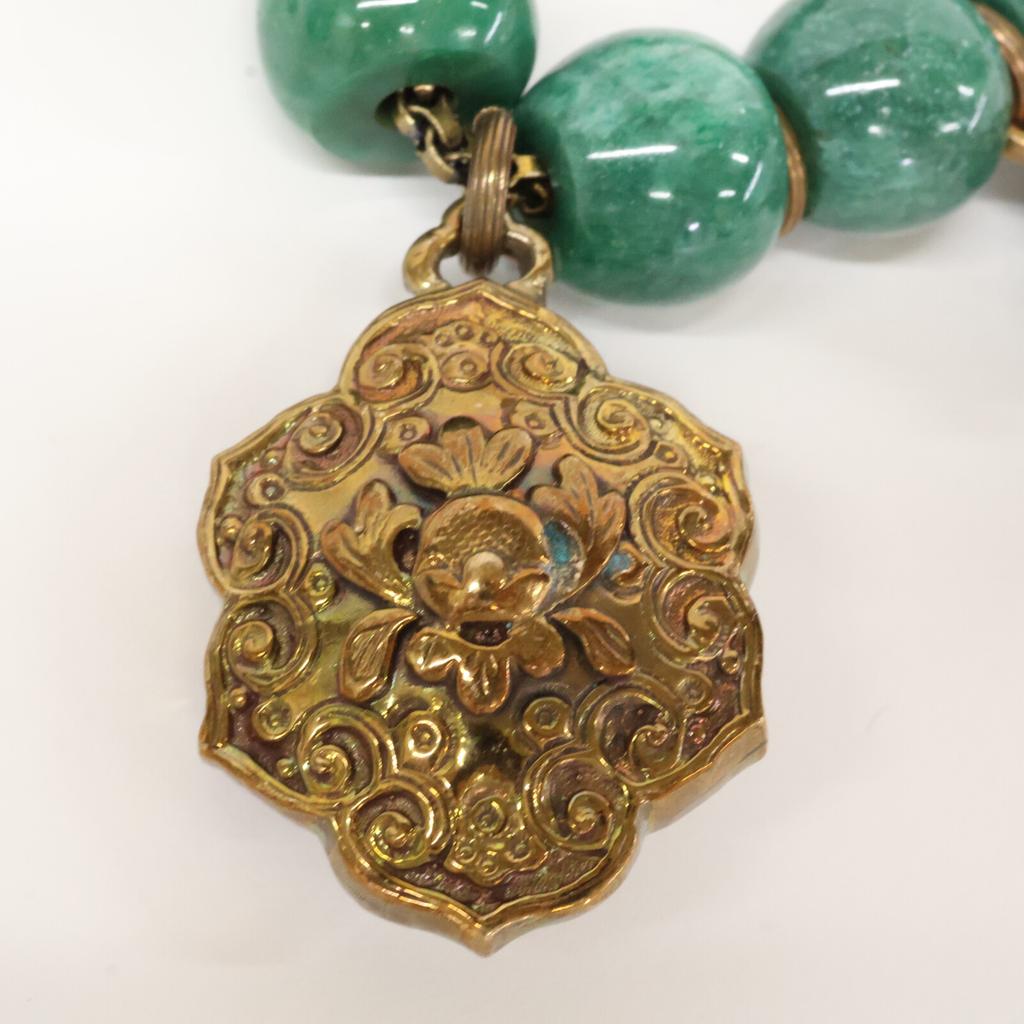 STEPHEN DWECK Green turquoise with charm Bracelet Green/GoldUsed
