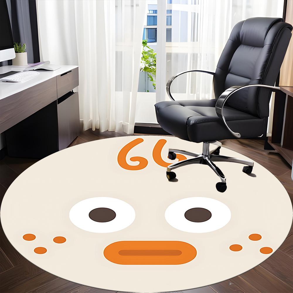 1pc Duck Face Office Round Rug, Non-slip, Soft and Durable Office Rug for Interior Decoration, Perfect for Office, Beautiful Decoration Yy260312036