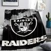 Las Vegas Raiders Print Flannel Blanket High Quality Warm Comfortable Cover for All Seasons Perfect for Gifts Home Decor