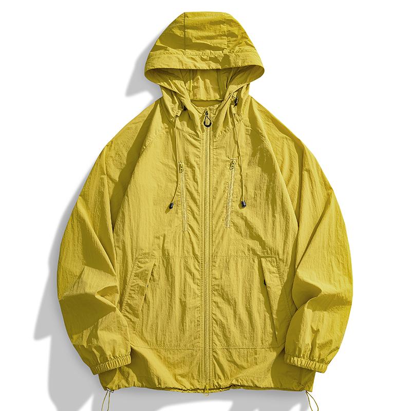 Sommer Eis Seide Kühl Sonnenschutz Jacke, Kragen Jacke, Herren Freizeit Leichter Mantel