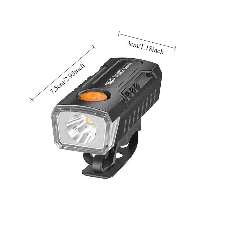 USB Rechargeable LED Bike Headlight, Super Bright 4 Modes Bicycle Front Light, Adjustable & Easy Install Cycling Lamp for Mountain Road Bikes