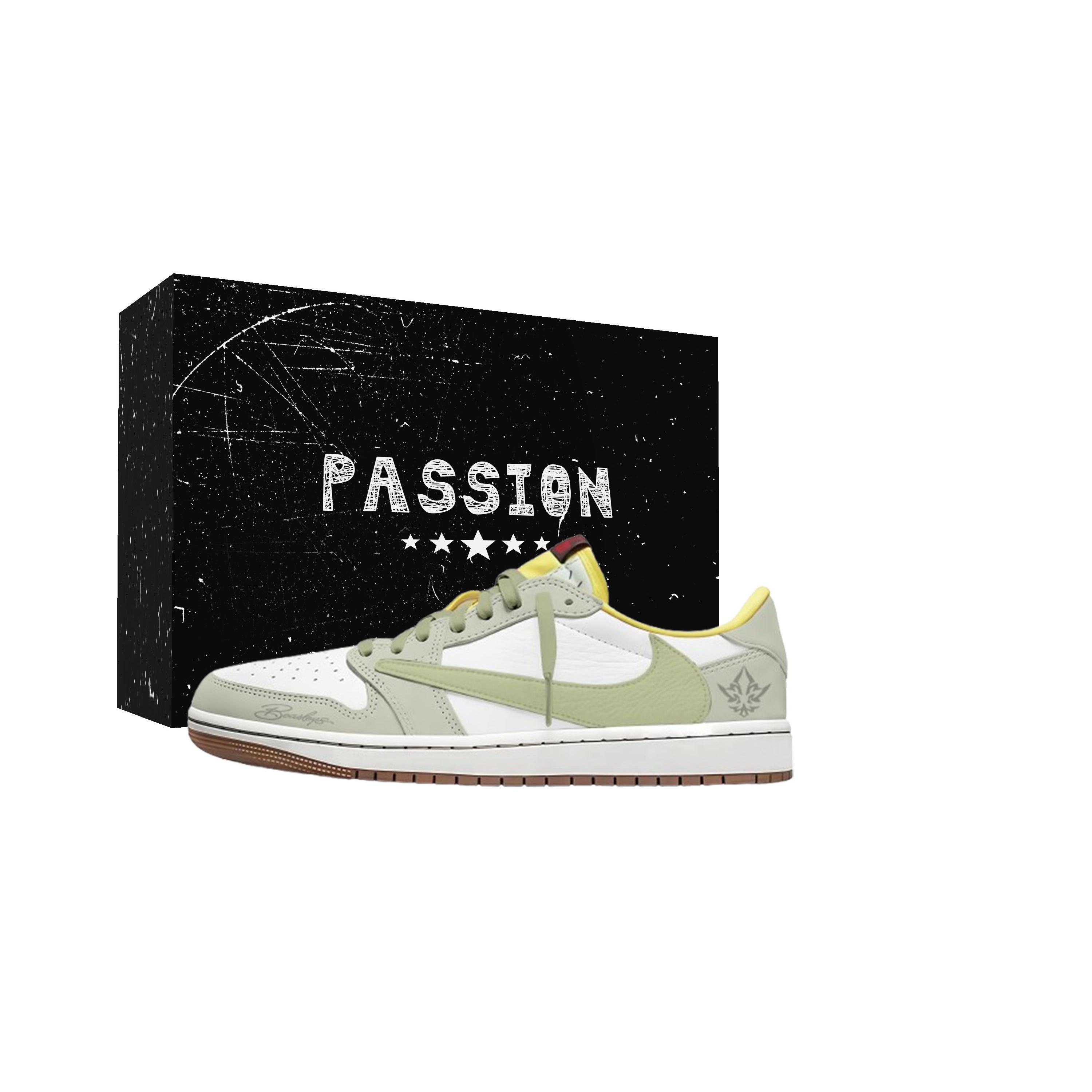 

Travis Scott x Jordan Air Jordan 1 Sprout Green Hook Shadow Slip Resistant Low top Vintage Basketball Shoes Women s DZ4137-700(Team1897-)) 42.5