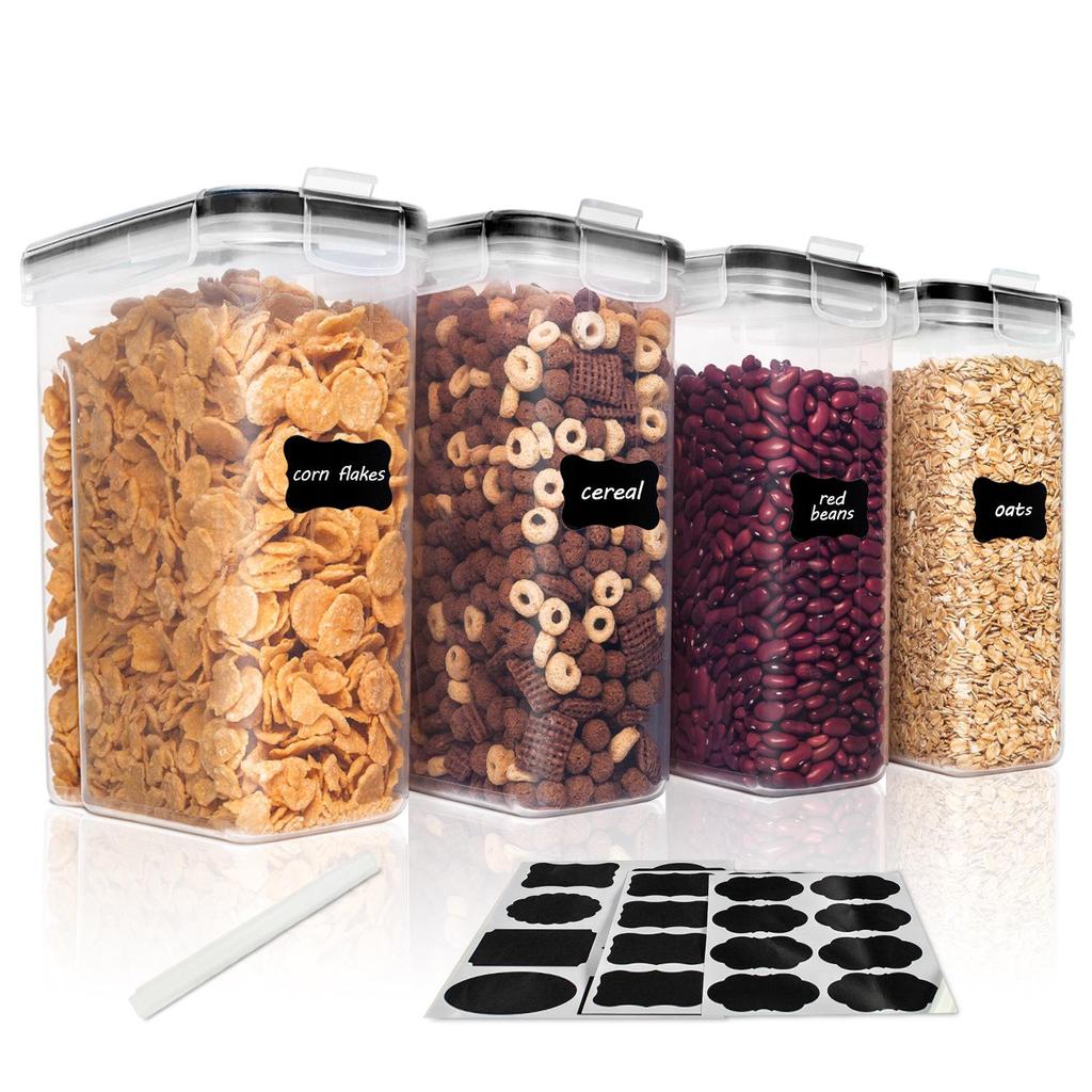 Cross-Border Transparent PP Plastic Storage Jar for Grains and Cereals - Sealed Kitchen Container