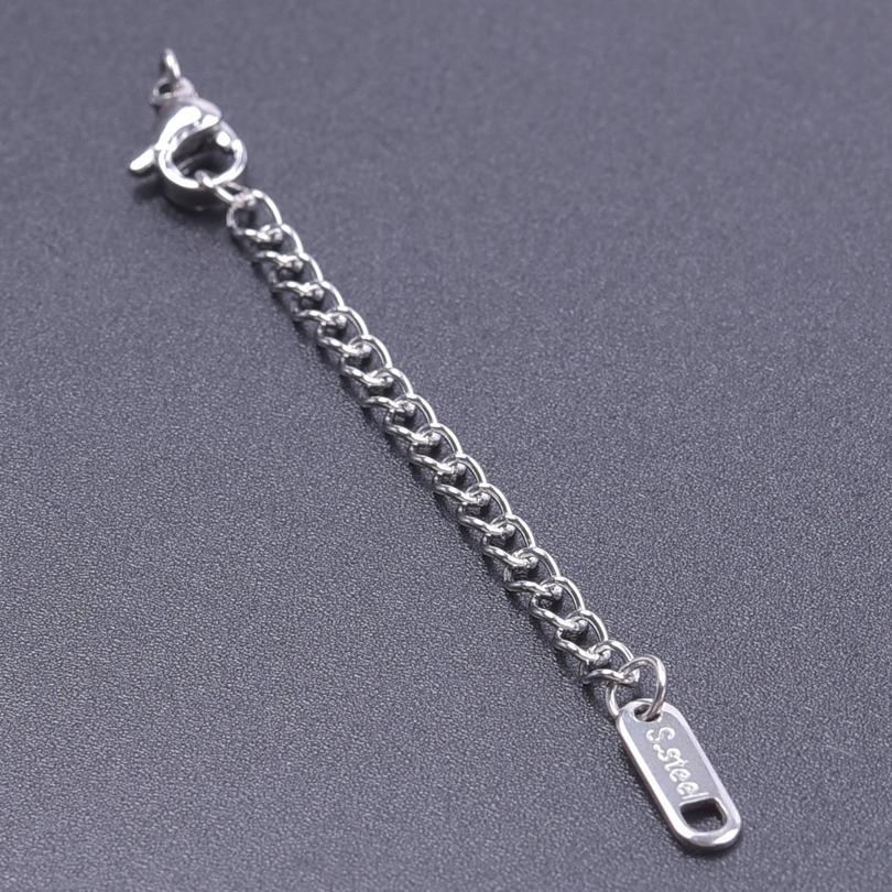 

High Quality Waterproof Heart Rectangle Stainless Steel Extention/Tail Chain DIY Jewelry Making Supplies Metal Handmade Necklace
