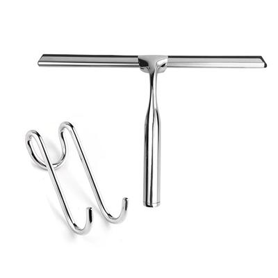 Stainless Steel Mirror Cleaner Multifunctional Shower Mirror Squeegee Antiskid Handle Corrosion Resistance for Bathroom Tool