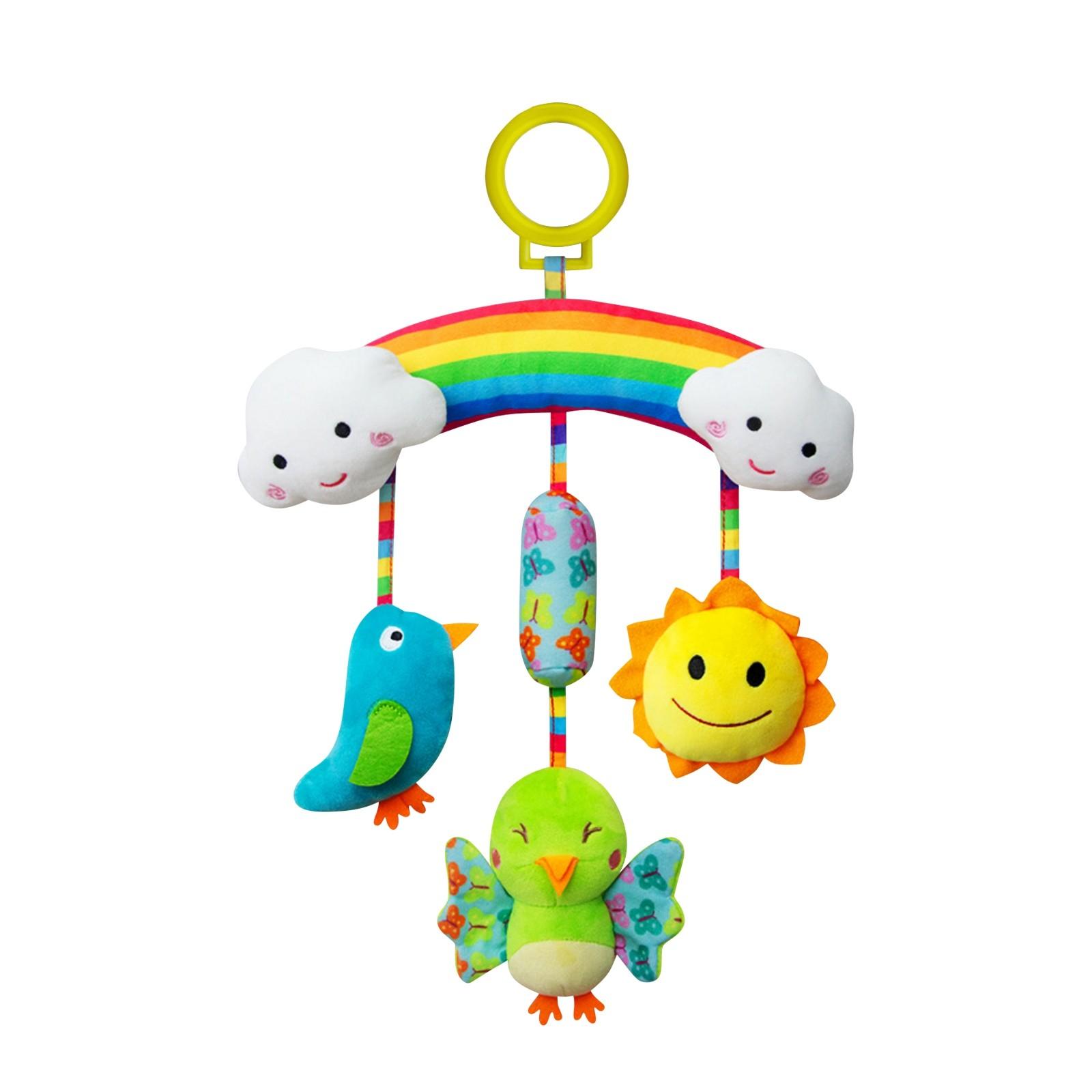 

Потяните за веревку, чтобы вытащить колокольчик для кроватки, подвеску-погремушку для детской коляски, успокаивающую игрушку для новорожденного One Size зелёный