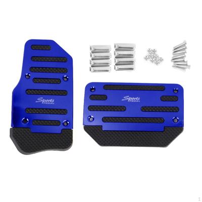 2X Bremse Sport NonSlip Pedal Pad Fahrzeug Automatik Blau
