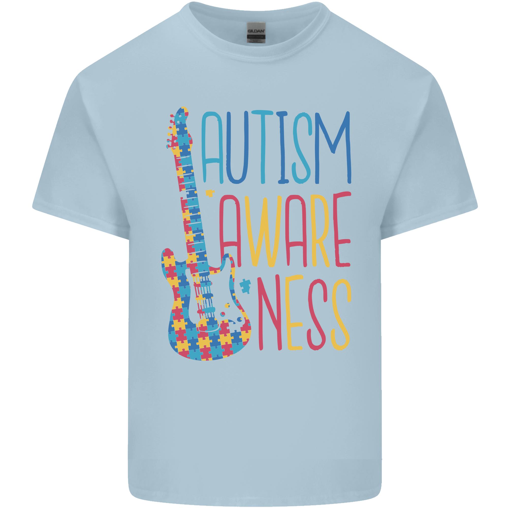 Autism Awareness Guitar Guitarist Unisexs Light Cotton TShirt S