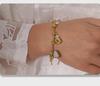Elegant Love Diamond Bracelet: 18k Gold-Plated Titanium Steel, Niche Design, Perfect for Couples