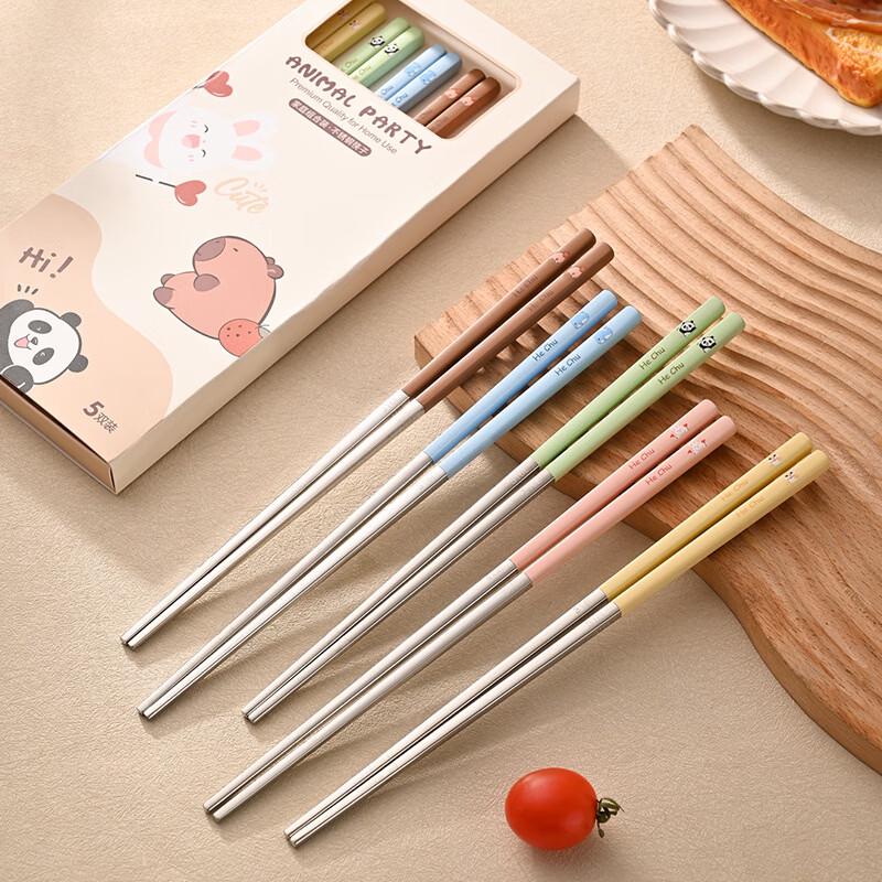 Kids Cartoon 304 Stainless Steel Chopsticks