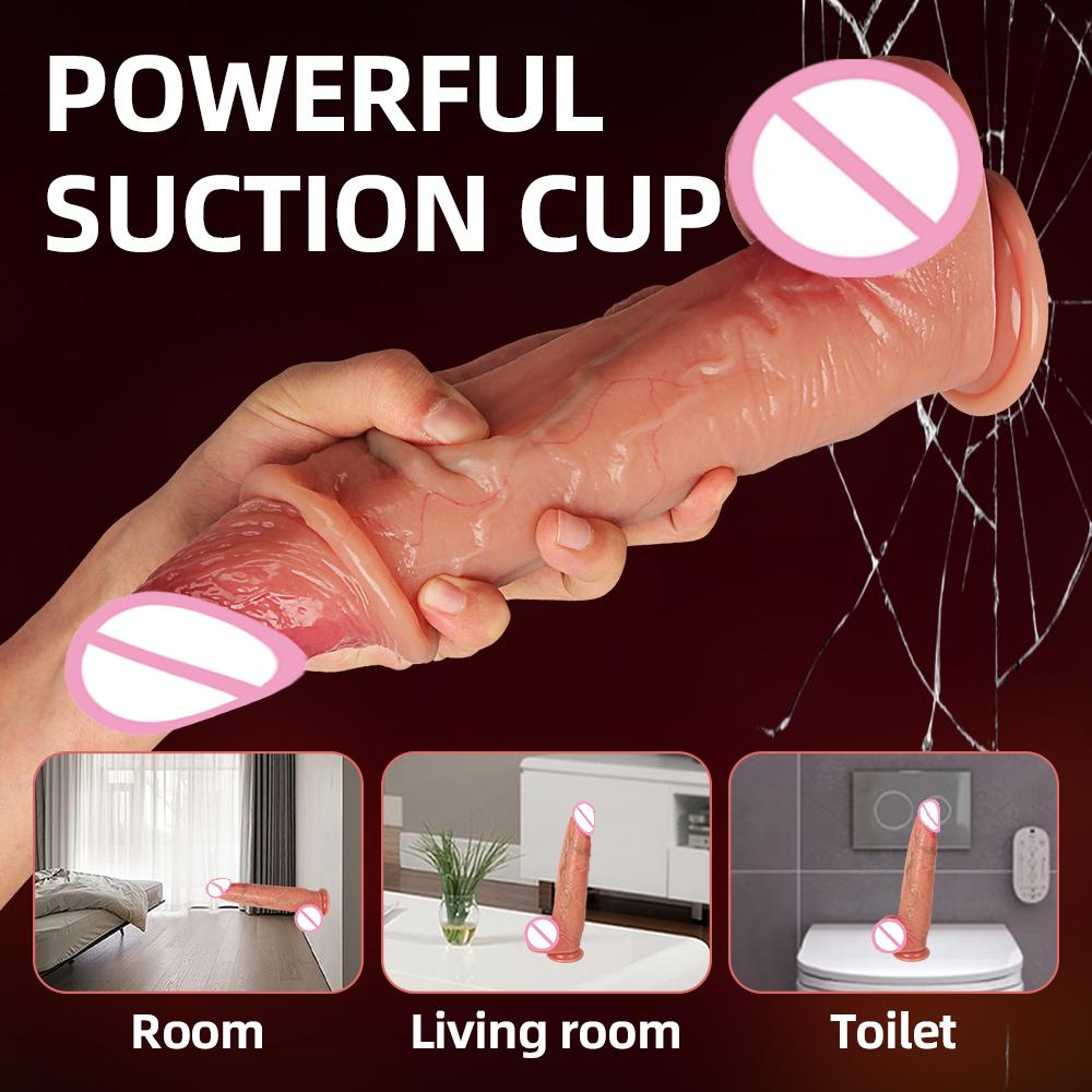 Realistic Big Dildo for Women Beginners Skin Sliding Foreskin Anal Vagina G Spot Stimulation Artifical Penis Sex Toy Masturbator